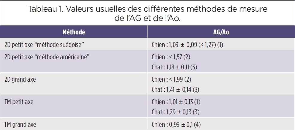 mesures en échocardiographie